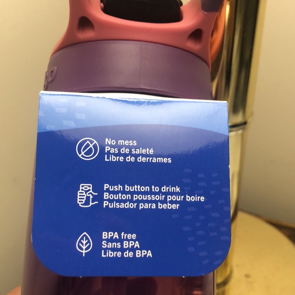 Contigo Water Bottle Spill & Leak-Proof in Eggplant - Picture 4 of 5